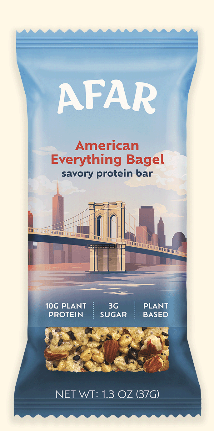 Afar American Everything Bagel bar (wrapped)