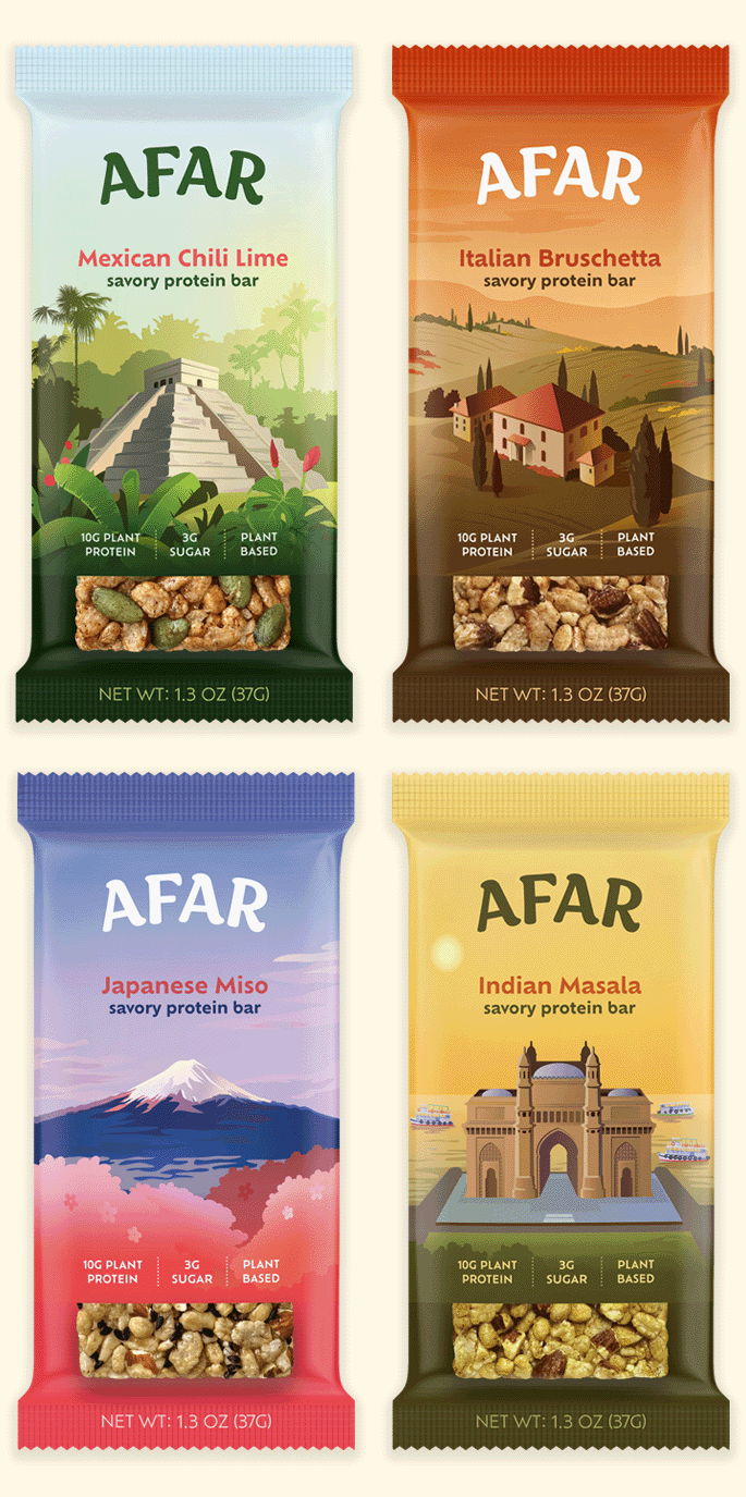 Afar Savory Protein Bar | Low Sugar, Vegan, Gluten-Free | Italian ...