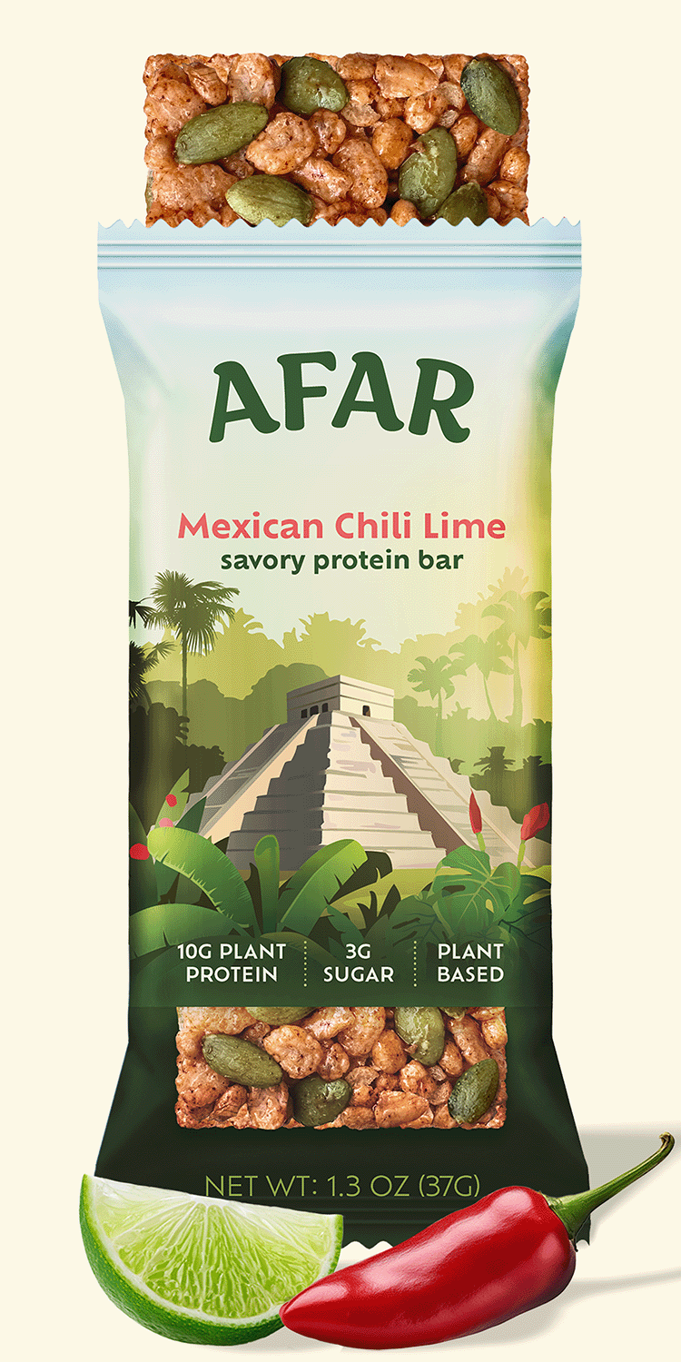 Afar Savory Protein Bar, Mexican Chili Lime